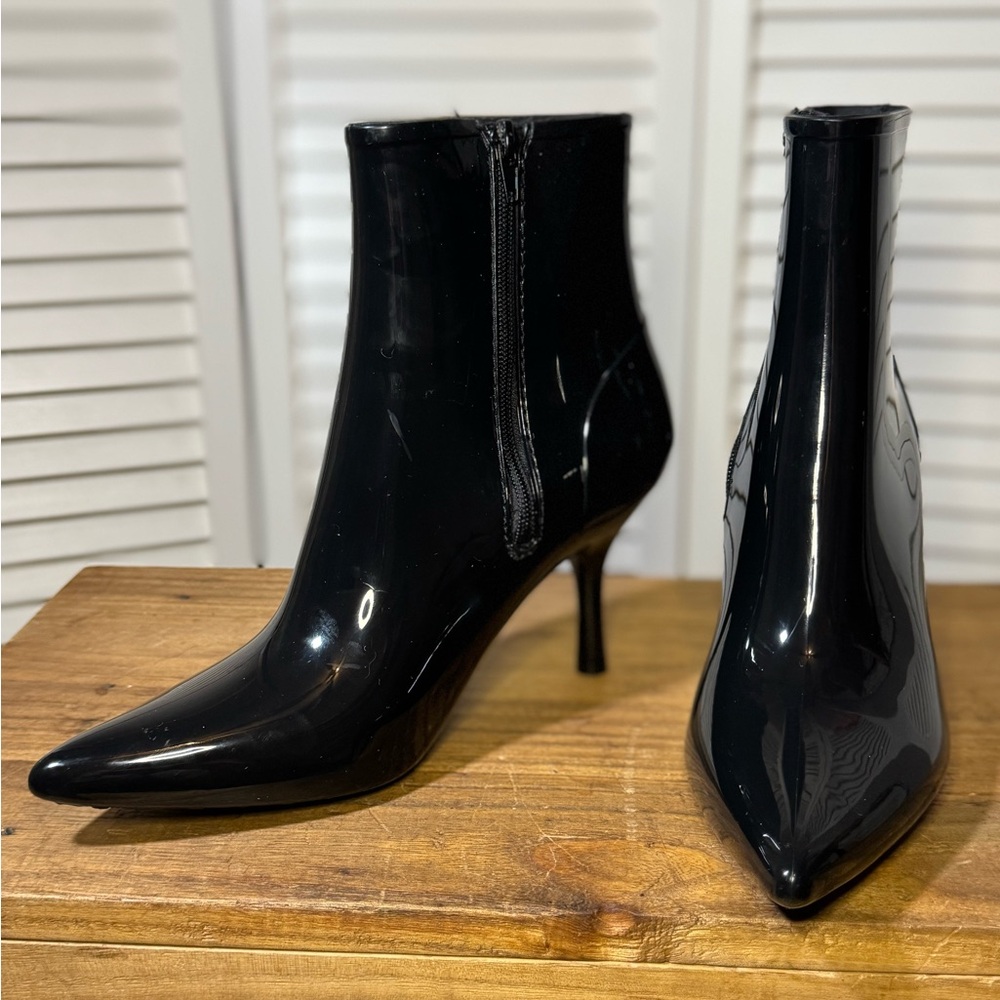 Jeffrey Campbell Black Heeled Rain Boots